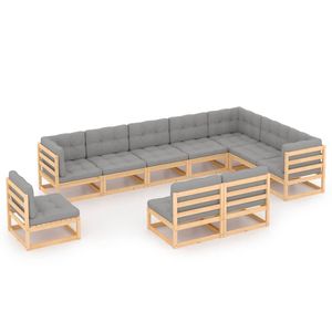 Ensemble de salon de jardin en bois massif naturel, sièges spacieux, nombreux ensembles de jardin, catégorie de produits - Product Image 1
