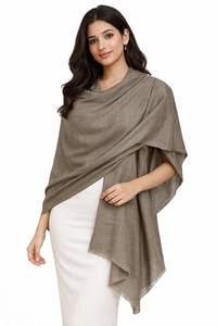 Écharpe d'hiver unisexe en cachemire et laine fine VIC, respirante, couleur unie, douce, 70x200 cm, luxe, légère - Product Image 3