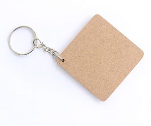 Porte-clés en bois MDF DIY pour loisirs créatifs, plaques de bois non finies pour peinture, gravure et projets DIY - Product Image 3