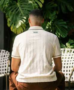 เสื้อเชิ้ตแขนสั้นผ้าฝ้าย 100% น้ำหนักเบาสำหรับผู้ชาย ยี่ห้อ ONETEN APPARELS  คอปกแบบมีเท็กซ์เจอร์ - Product Image 3