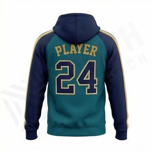 Sweat-shirts à capuche entièrement zippés personnalisés avec cordon de serrage, logo brodé, idéal pour les événements sportifs, clubs, service OEM, couleur personnalisée, haute qualité - Product Image 2