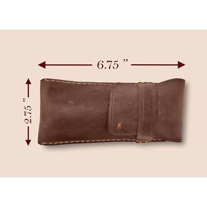 Custodia protettiva in vera pelle per occhiali da sole e occhiali da lettura custodia e borsa per la lettura di occhiali da vista - Product Image 4