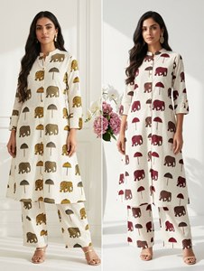 ชุดสูทผ้าเรยอนคอตตอนเนื้อนุ่มพิเศษ พิมพ์ลายดิจิทัล ยี่ห้อ TOP PLAZZO - Product Image 5
