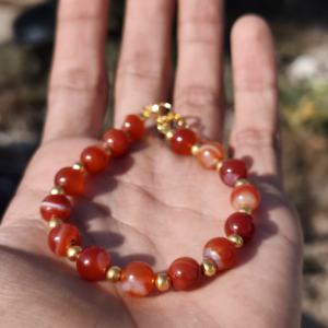 Natural Stone Quartz <b>Bracelet</b> 8 mm Beads Stainless Fine <b>Beaded</b> <b>Bracelets</b> - Product Image 1