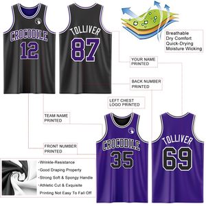 Maillots de basket personnalisés haut de gamme - Ensembles respirants pour l'été, grandes tailles, avec propriétés de séchage rapide et antibactériennes, vêtements de sport - Product Image 4