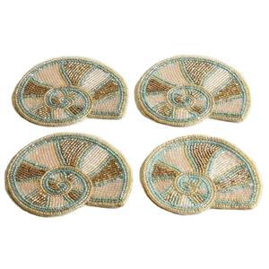 Lemon Design Handcraft Beaded Embroidery Four Set <b>Coaster</b> Stylish Fancy Unique Latest And Trendy Premium By Hiba Enterprises - Product Image 5