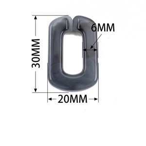 โซ่กระเป๋าอะคริลิกลายกระดองเต่าแบบเรโทร ขนาด 20*30 มม. ทำจากเรซิ่น - Product Image 6