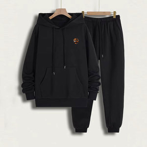 Conjunto Deportivo de Invierno para Hombre, Sudadera con Capucha y Pantalones Deportivos Cómodos y Elásticos para Correr, Hacer Ejercicio, Fitness y Actividades al Aire Libre - Product Image 1