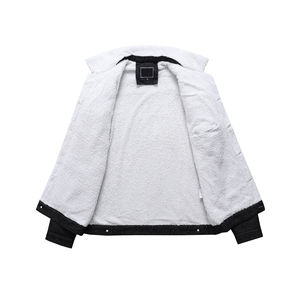 High Quality Custom Designed Men's Winter Canvas Denim <b>Jacket</b> Front Logo 100% Cotton Zipper Closure Breathable Outdoor Casual - Product Image 3