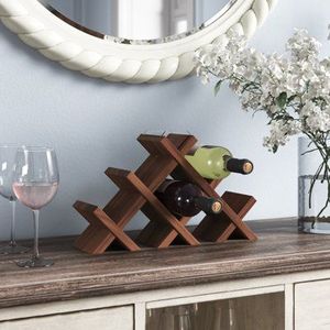 Wine lovers tabletop wine <b>rack</b> contemporary <b>bar</b> accessory natural wood wine stand elegant wine storage compact wine <b>rack</b> - Product Image 1