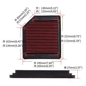 Venta caliente de alto flujo <span class=keywords><strong>K</strong></span> & <span class=keywords><strong>N</strong></span> Filtros 33-2342 <span class=keywords><strong>Filtro</strong></span> de aire de repuesto - Product Image 5