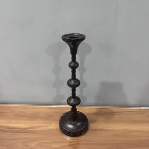เชิงเทียนตกแต่งแท่นวางเทียนอลูมิเนียมที่วางเทียนสีน้ำตาล - Product Image 1