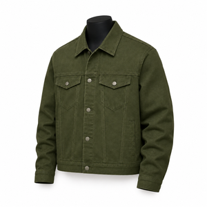 Veste en jean classique pour homme avec poches à rabat, style workwear, col rabattu, coupe régulière, pour l'automne - Product Image 3