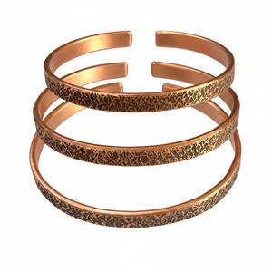 Wholesale Fashion Powerful bulk Fashion Pure <b>Copper</b> Adjustable Cuff <b>Bangle</b> for Women Handmade wholesale Designer Stack - Product Image 5