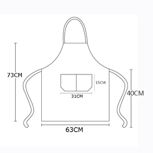 Delantal Unisex de Cuero Genuino Transpirable de Secado Rápido con Bolsillo, Impresión de Logotipo, Uniforme de Trabajo a la Moda, Personalizable, OEM, Ropa de Trabajo al por Mayor - Product Image 5