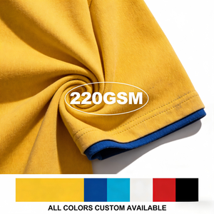 Camiseta de hombre estilo hip hop con bordado amarillo, corte regular, cuello redondo, algodón, doble capa, manga corta - Product Image 6