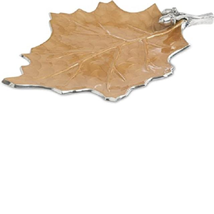 Bandeja de Servir de Metal con Forma Cuadrada y Asa en Forma de Hoja, para Fiestas, Interiores, Exteriores, Picnic, Almacenamiento - Product Image 6