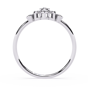 Anillo de Diamantes de Platino para Mujer, Corte Brillante Redondo, Diamante Natural con Certificado GIA, Estilo Clásico de Compromiso - Product Image 4