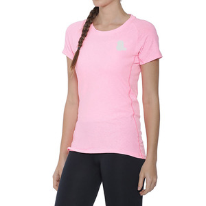 Women's <b>Pink</b> Regular Fit O-Neck Short Sleeve T-Shirt Logo Casual Knitted 100% Organic Cotton Eco-Friendly Top Spring Summer Wear - Product Image 4