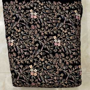 Embroidered Velvet Fabric Velvet Fabric <b>for</b> Dress Velvet Lace Fabric <b>for</b> African Fashion Abaya Kaftan Garment Export EU UK Buyer - Product Image 3