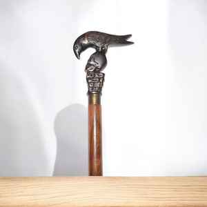 Bastón de madera ajustable de 3 secciones con mango de latón pulido de alta calidad, estilo Art Deco, para personas mayores, precio al por mayor por UO - Product Image 2