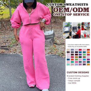 Conjunto Deportivo de Invierno para Hombre, 2 Piezas, Sudadera con Cremallera y Pantalones Deportivos de Algodón, con Logotipo Desgastado - Product Image 3