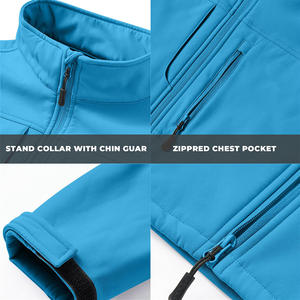 Veste softshell pour homme, très tendance, avec fermeture éclair avant, logo personnalisé, design unique, style streetwear. - Product Image 4