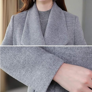 Lady Womens <b>Coat</b> Fashion Long Length Warm Winter Outerwear Jacket Elegant Ladies <b>Coat</b> Long Sleeve Button Front Tailored - Product Image 4