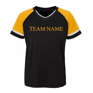 Uniforme de baseball et de softball personnalisé avec nom et numéro, uniformes de sport sublimés, vêtements d'équipe de baseball, maillots de baseball à col en V - Product Image 1