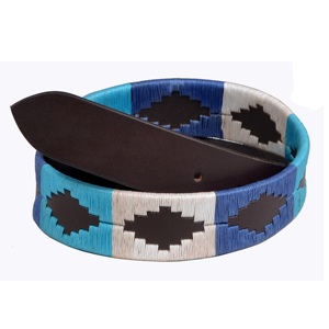 2026 Premium Argentina Leather <b>Belt</b>\Custom Leisure Sport Embroidered Polo <b>Belt</b> Emboss Genuine <b>Belt</b> with Customization logo - Product Image 5