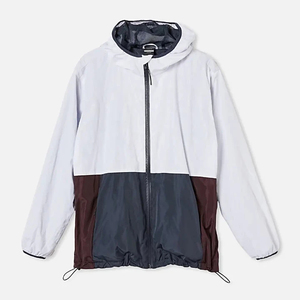 Men's Windbreaker <b>Jacket</b> Casual Winter Wear Zipper Front Solid Color <b>Slim</b> <b>Fit</b> Regular Length Quick Dry Cotton Shell - Product Image 3