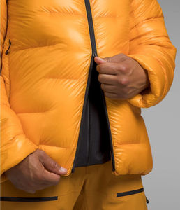 Men's <b>Yellow</b> Polyester Filled Waterproof Reversible <b>Puffer</b> <b>Jacket</b> Hooded Windproof Nylon Winter Sporty Outwear Regular Fit - Product Image 3