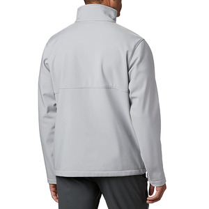 Chaqueta de Forro Polar Gris Claro para Hombre, Cierre Completo, Cuello Alto, Informal, Resistente al Viento, para Uso en Exteriores, Corte Regular, Material de Poliéster - Product Image 6