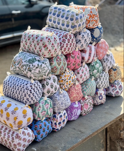 Wholesale <b>Large</b> Cotton Quilted Block Printed <b>Wash</b> <b>Bag</b> Ideal Gift Handmade Toiletry <b>Bag</b> Cosmetic <b>Bag</b> Block Print for Travel - Product Image 5