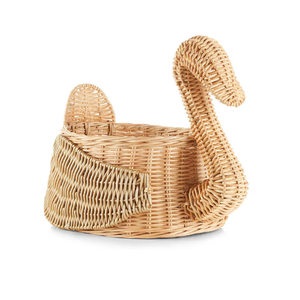 Panier de rangement en rotin naturel Handwicker Swan, paniers de rangement pour organiser les jouets, les couvertures, les livres, en provenance du Vietnam - Product Image 1