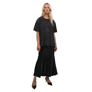 Camiseta Lisa Vintage con Lavado Ácido para Mujer, Venta al por Mayor, Camisetas con Estampado de Diamantes de Imitación, Ropa Urbana, Colección de Verano, Diseño 100% Algodón - Product Image 1