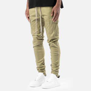 Men Slim Fit <b>Cargo</b> Pants Drawstring <b>Work</b> Sweatpants Loose Casual Jogger Pants Woven Fabric Printed Pattern Zipper Pants - Product Image 2