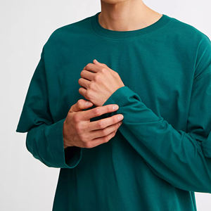 T-shirts décontractés pour hommes en coton 100% de haute qualité, coupe ample, double couche, manches longues, respirants, imprimés numériquement, vente en gros sur mesure - Product Image 6