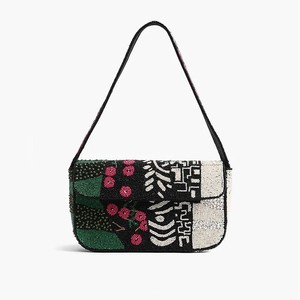 Decorative Fish Pattern <b>Seed</b> Beaded <b>Storage</b> Bag Shoulder Bag Women Purse Floral Party Handbag Wedding Clutch Fashion Accessory - Product Image 5