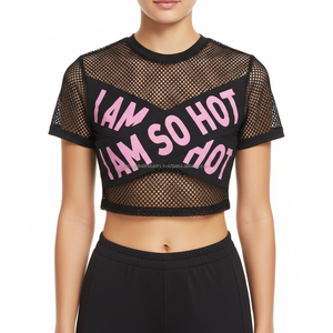 Women Mesh Jersey <b>Top</b> Oversized Cropped Sublimation Quick Dry Custom OEM Wholesale - Product Image 3