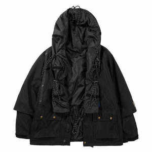 Men's Waterproof <b>Techwear</b> <b>Jacket</b> Tactical Streetwear Multi-Pocket Cargo Hooded Windbreaker Harajuku Urban Functional Outwear - Product Image 2