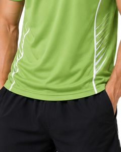 T-shirt de sport vert personnalisé pour homme, séchage rapide, respirant, pour la gym, le fitness, la course à pied, l'entraînement athlétique, en polyester, vêtement de sport - Product Image 6
