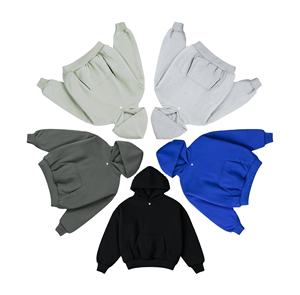 Venta al por mayor de calidad Puff Impresión de peso pesado de algodón de los hombres con capucha térmica de gran tamaño personalizado pulóver sudaderas con capucha de algodón para los hombres - Product Image 1