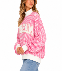 Sweat-shirt surdimensionné à col montant pour femme, personnalisé OEM, 100 % coton épais, épaules tombantes, pull décontracté - Product Image 3