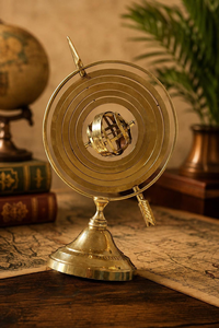 Globe Armillaire Antique en Laiton, Sphère Céleste Nautique, Globe Terrestre Décoratif pour la Maison, le Bureau, la Salle d'étude et la Bibliothèque - Product Image 6
