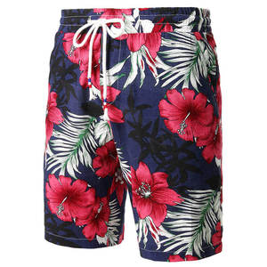 Quick Dry Hawaiian Swim Trunks Men Tropical Floral Beach Shorts Elastic Drawstring Mesh L Sublimation Printing Compression <b>Boxer</b> - Product Image 3