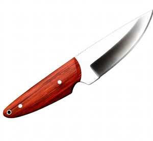 Couteau utilitaire extérieur artisanal en acier inoxydable avec manche en bois Pakka rouge, outil EDC - Product Image 5