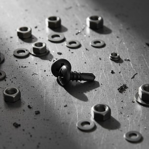 Vis autoperceuse SDS à tête cylindrique en acier au carbone revêtu noir PDC 11 avec rondelle, entraînement Phillips, classe 4.8/6.8, normes DIN/ISO - Product Image 1