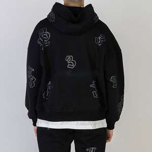 ชุดวอร์มปักลายเพชร พิมพ์ลายฤดูใบไม้ร่วง แบบ unisex ขายส่ง ชุดกีฬา ชุดออกกำลังกาย ชุดวิ่งจ๊อกกิ้ง ทรงโอเวอร์ไซส์ มีฮู้ด ซิปหน้า - Product Image 6