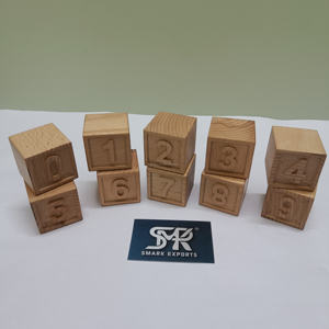Premium Steambeech <b>Wood</b> Custom Number <b>Blocks</b> Set for Toddlers Kids Early Math Learning Educational Wooden Toys Safe and Handmade - Product Image 6